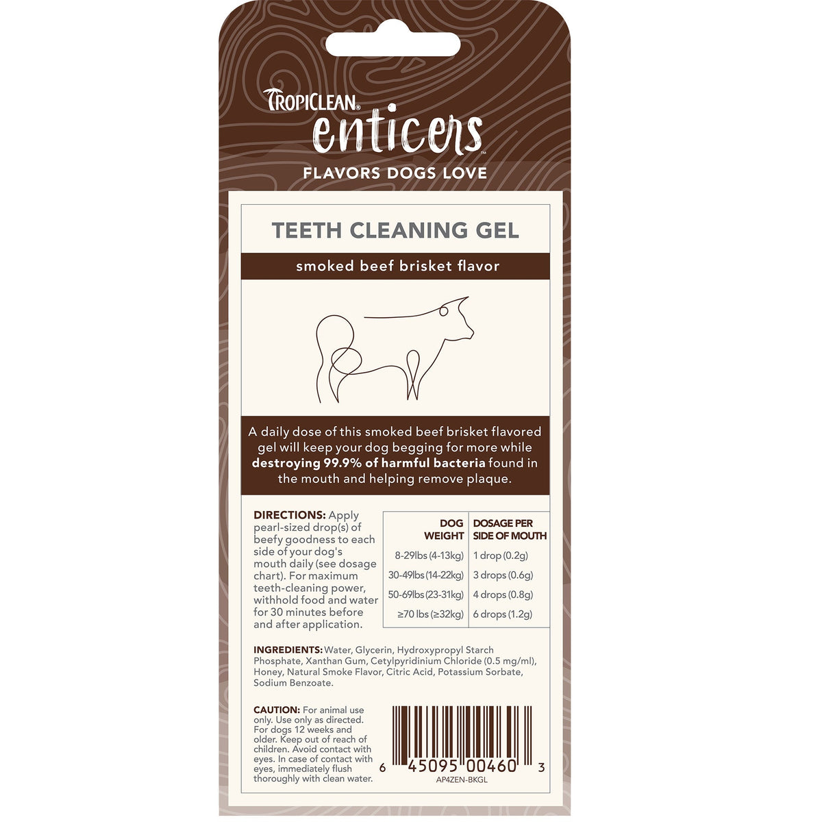 Tropiclean Enticers Teeth Cleaning Gel - Brisket
