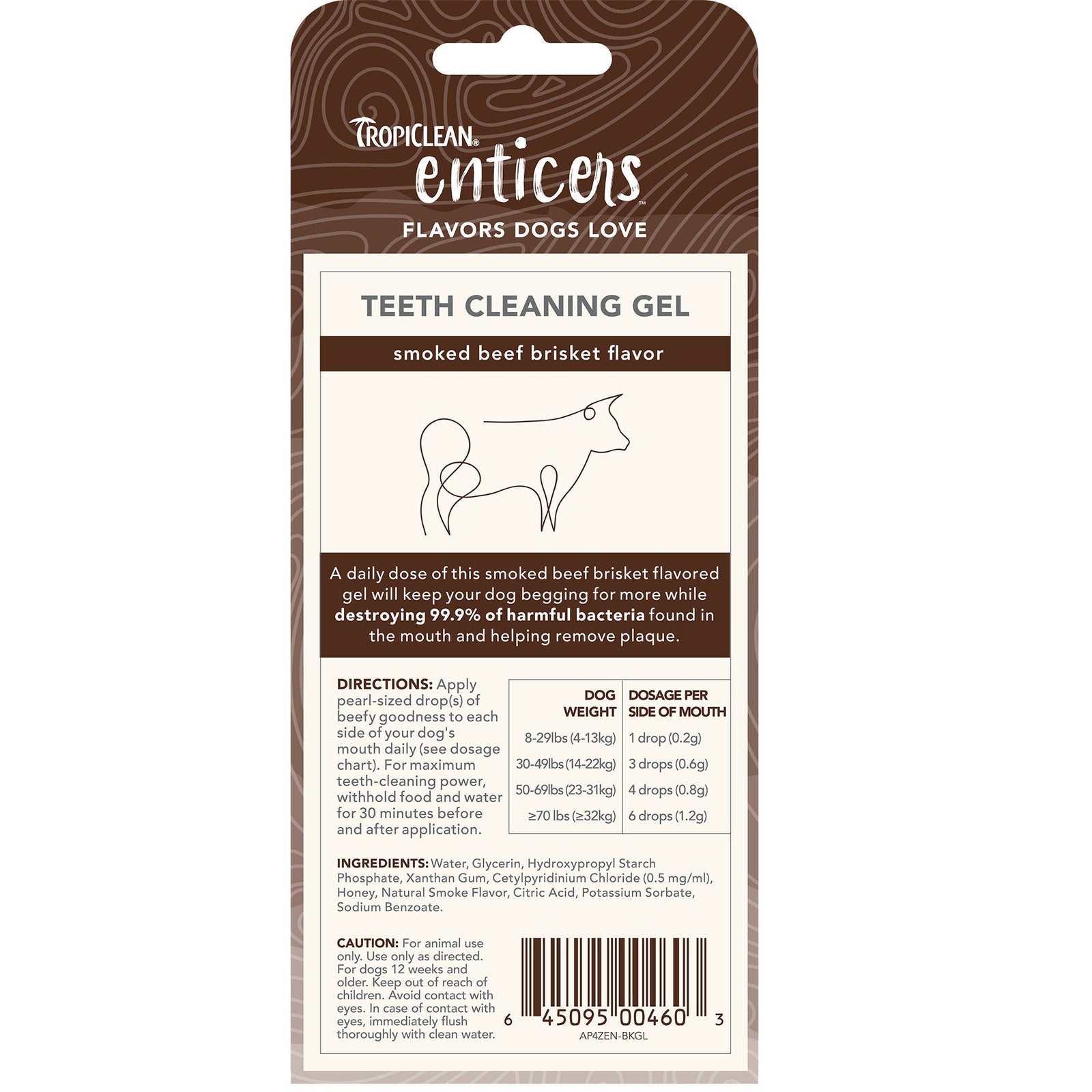 Tropiclean Enticers Teeth Cleaning Gel - Brisket