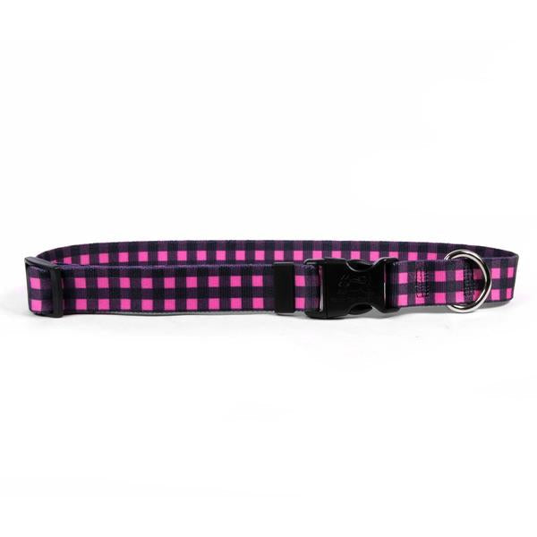 Yellow Dog Design - Pink Buffalo Plaid Cat Collar