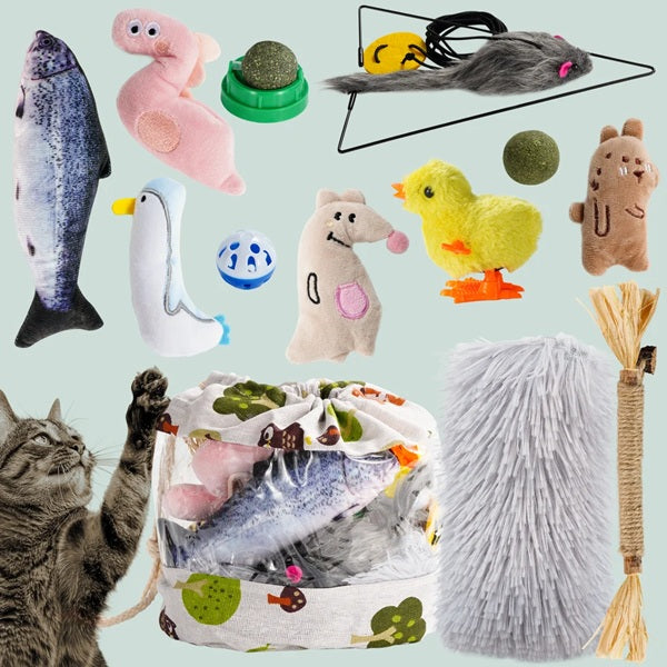 Nocciola - Catnip Toy Playset, 12 Pieces