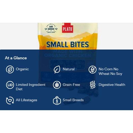 Plato Pet Treats - Air-Dried Chicken Small Bites