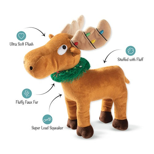 PetShop by Fringe Studios - Merry ChrisMoose - Plush Dog Toy