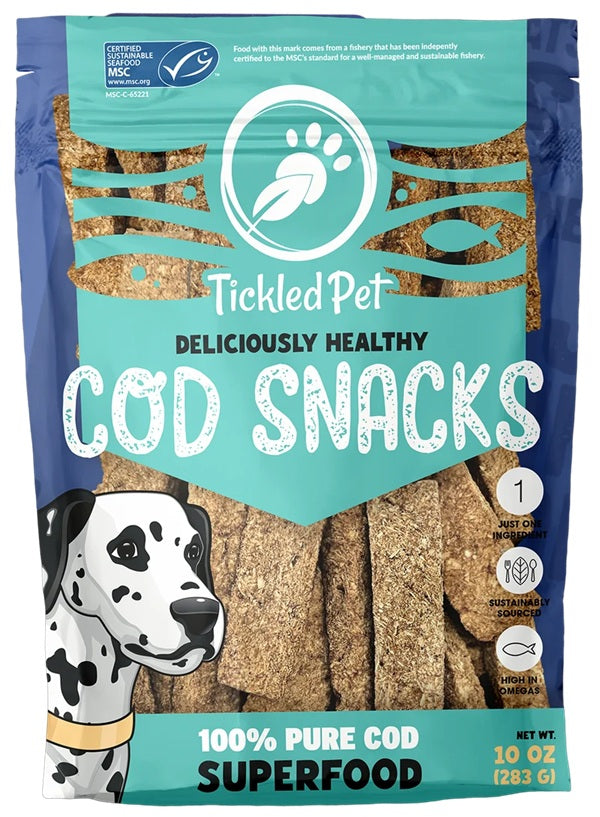 Tickled Pet - Crunchy Cod Snacks, 10 oz