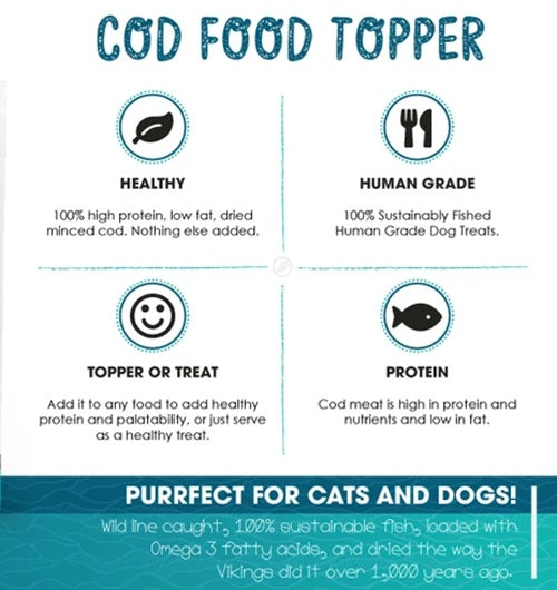 Tickled Pet - Minced Cod Dog Food Meal Topper, 6 oz