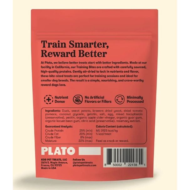 Plato Pet Treats - Air-Dried Duck Small Bites/Training Bites