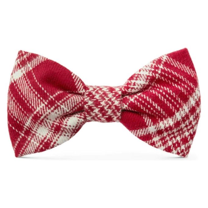 The Foggy Dog - Marsala Plaid Flannel Bow Tie