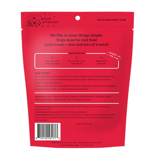 Bocce's Bakery - Love Struck Sweet Potato &amp; Salmon Treats - 6 oz