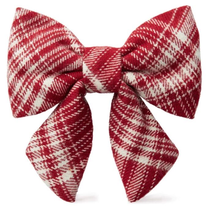 The Foggy Dog - Marsala Plaid Flannel Lady Bow Tie