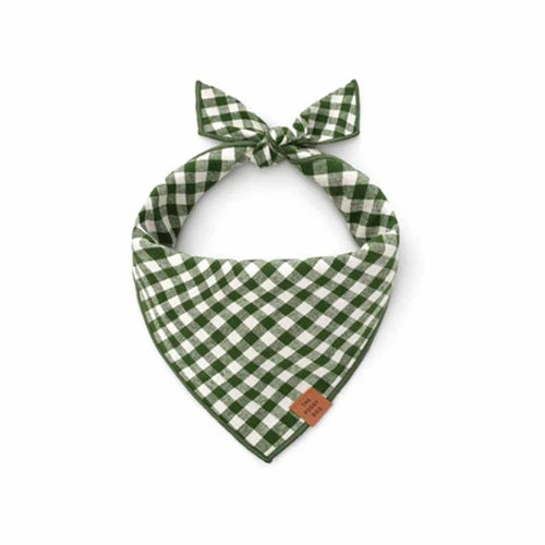 The Foggy Dog x Heather Taylor Home - Mini Gingham Hunter Green Bandana