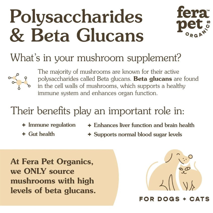 Fera Pet Organics - USDA Organic Mushroom Blend for Immune Support