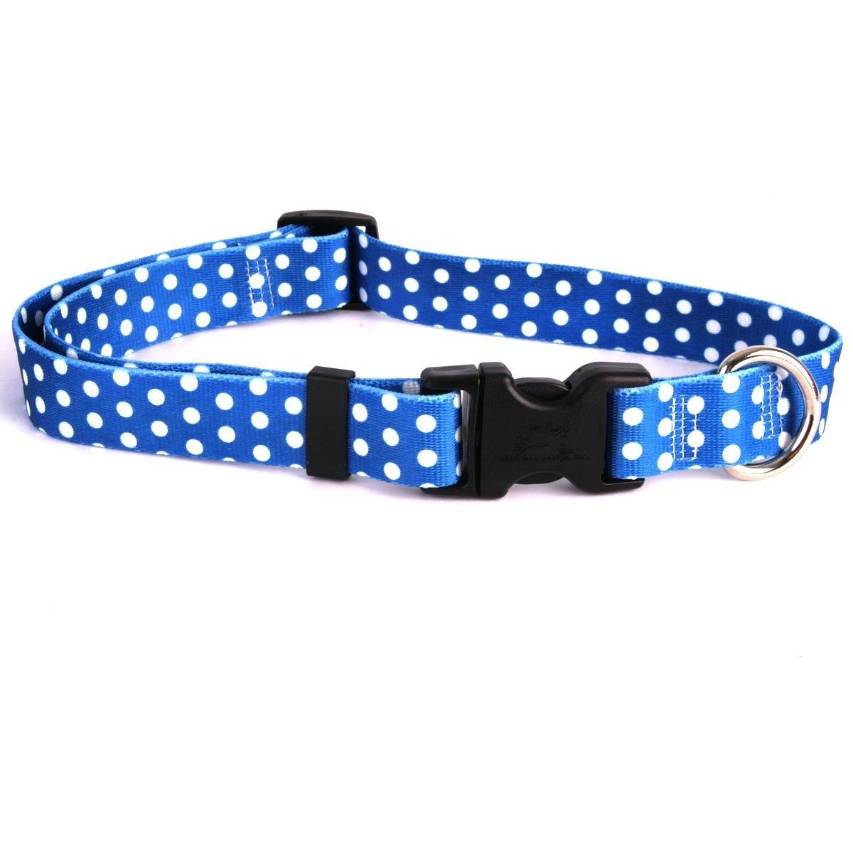 Yellow Dog Design - Navy Polka Dot Collar