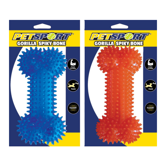 Petsport - Gorilla Spiky Bone - Colors Vary
