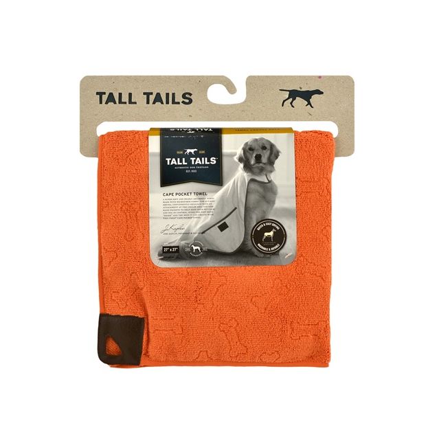 Tall Tails - Absorbent Cape Towel with Hand Pockets - Orange