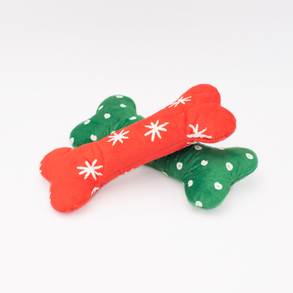 ZippyPaws - Holiday Patterned Bones 2 Pack