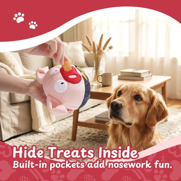 Nocciola - Bouncing Pig Interactive Treat-Hiding Dog Toy