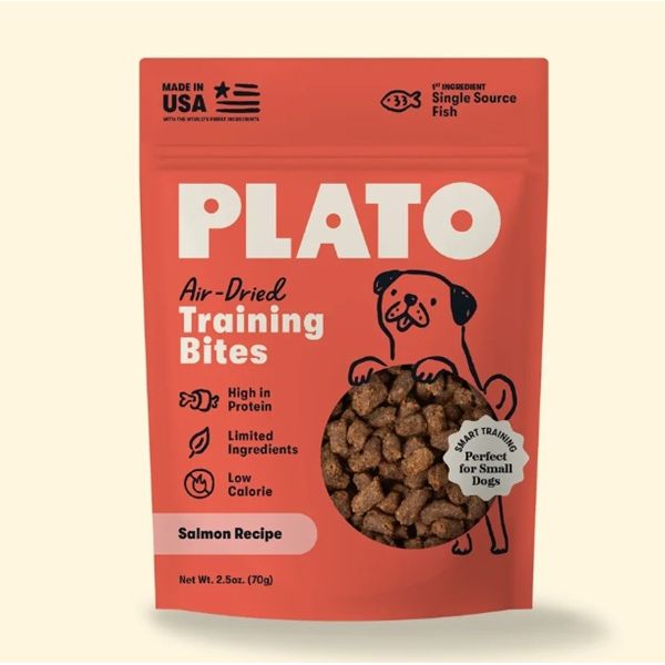 Plato Pet Treats - Air-Dried Salmon Small Bites/Training Bites