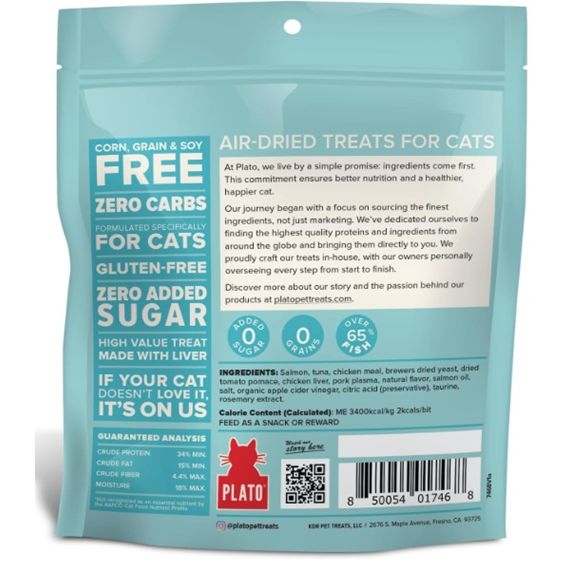 Plato Cat Treats - Salmon and Tuna Recipes - 2.5 oz