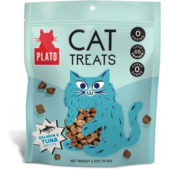 Plato Cat Treats - Salmon and Tuna Recipes - 2.5 oz