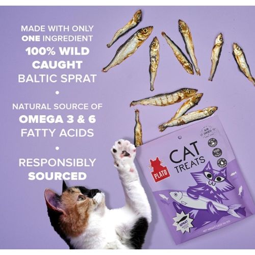 Plato Cat Treats - Sprat Whole Fish - 1.5 oz
