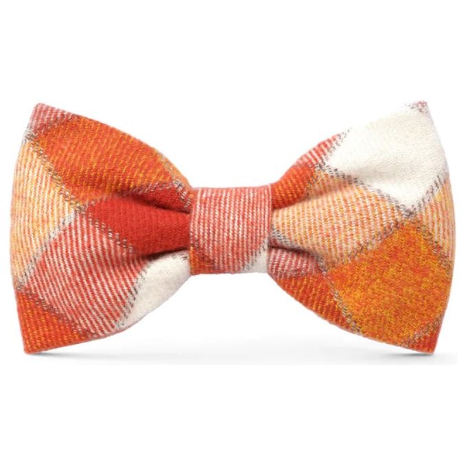 The Foggy Dog - Pumpkin Spice Plaid Flannel Bow Tie