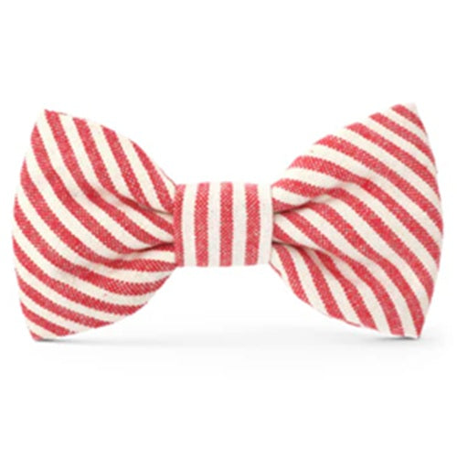 The Foggy Dog - Red Stripe Holiday Dog Bow Tie