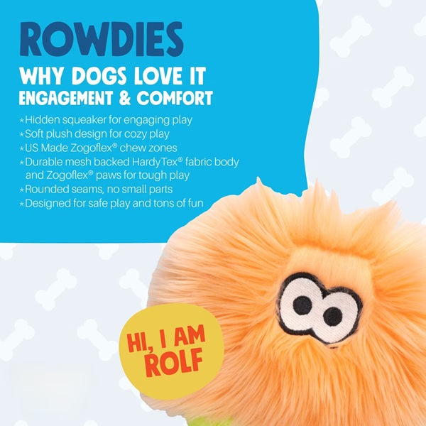 West Paw - Rowdies Plush Dog Toy - Rolf