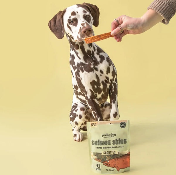 Polkadog - Salmon Skins - Smoked Jerky for Dogs & Cats, 3oz