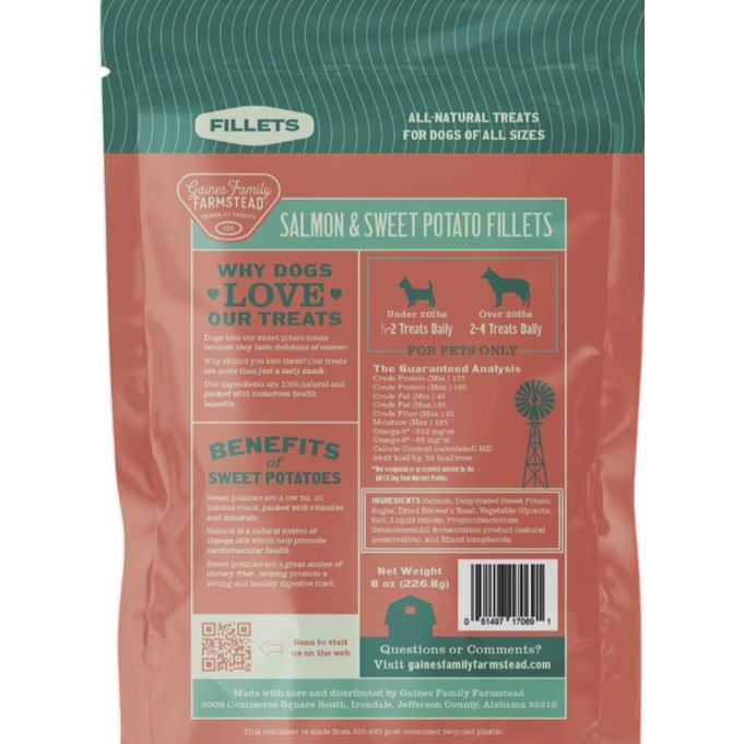 Gaines Family Farmstead - Salmon &amp; Sweet Potato Fillets - 8oz