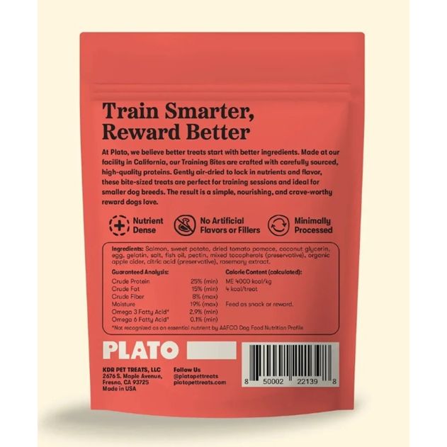 Plato Pet Treats - Air-Dried Salmon Small Bites/Training Bites