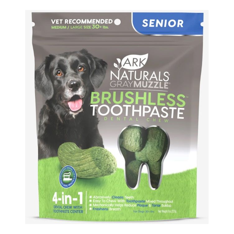 Ark Naturals Gray Muzzle Brushless Toothpaste Dental Chews