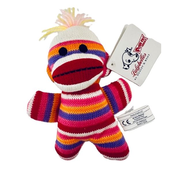 Lulubelles - Kitty Baby Sock Monkey - Mini Dog Toy