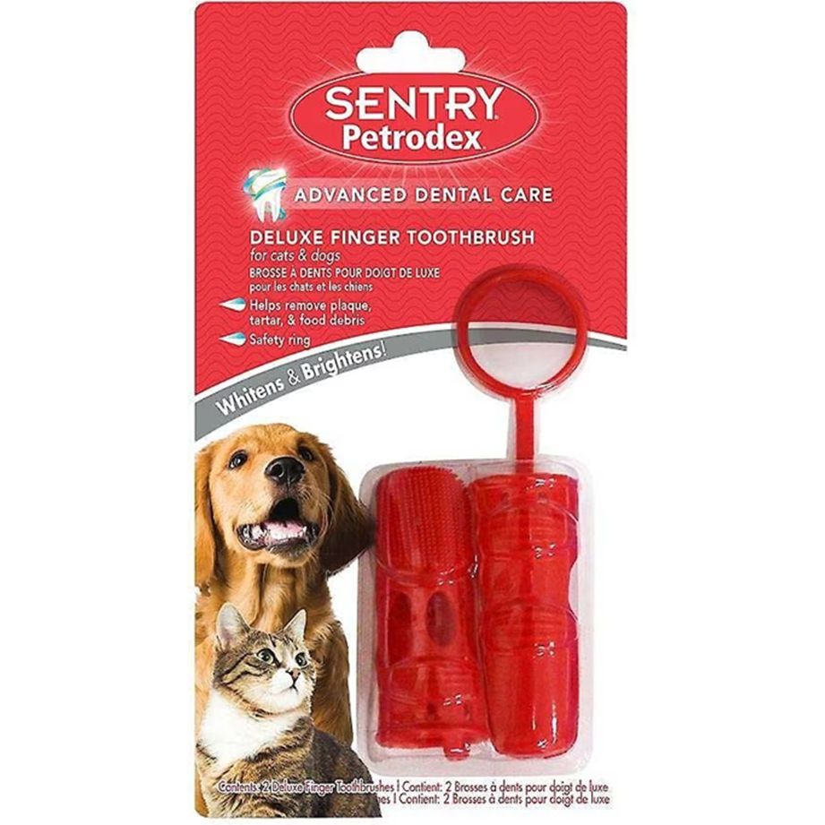 Petrodex - Deluxe Finger Toothbrush for Dogs &amp; Cats