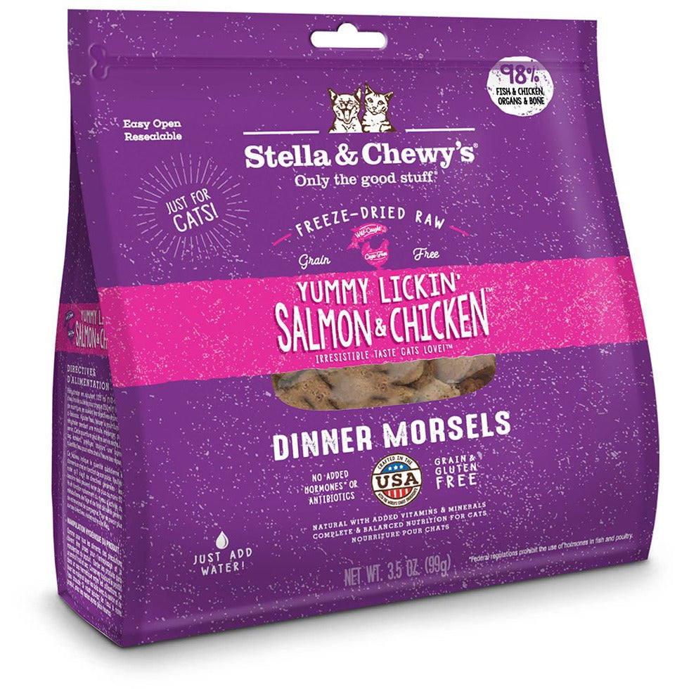 Stella & Chewy's - Dinner Morsels for Cats, Yummy Lickin' Salmon & Chicken