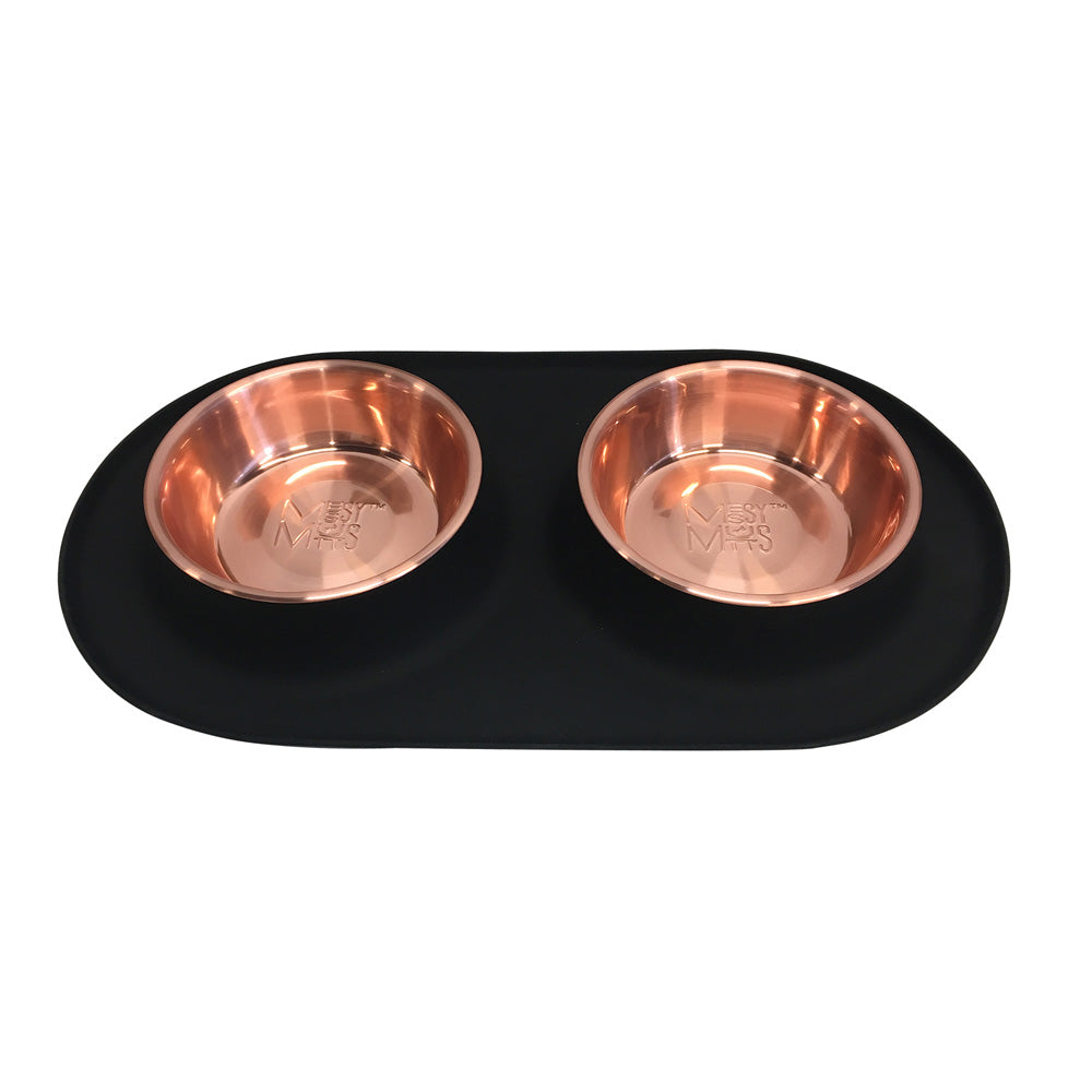 Messy Mutts - Double Feeder with Copper Bowls
