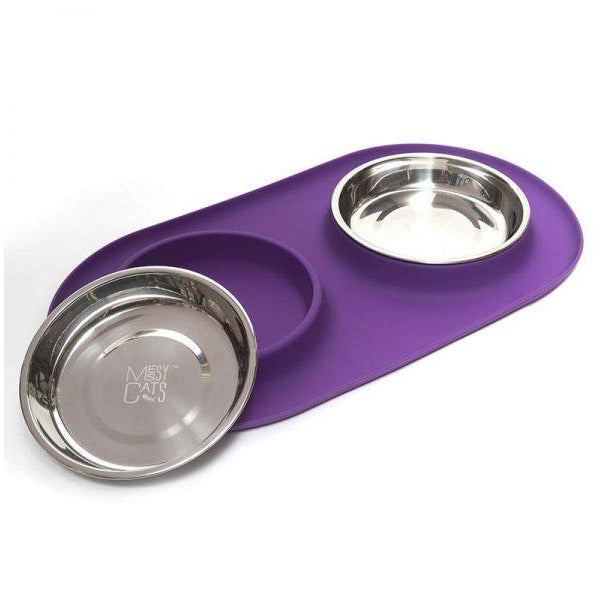 Messy Cats - Stainless Steel Double Cat Feeder