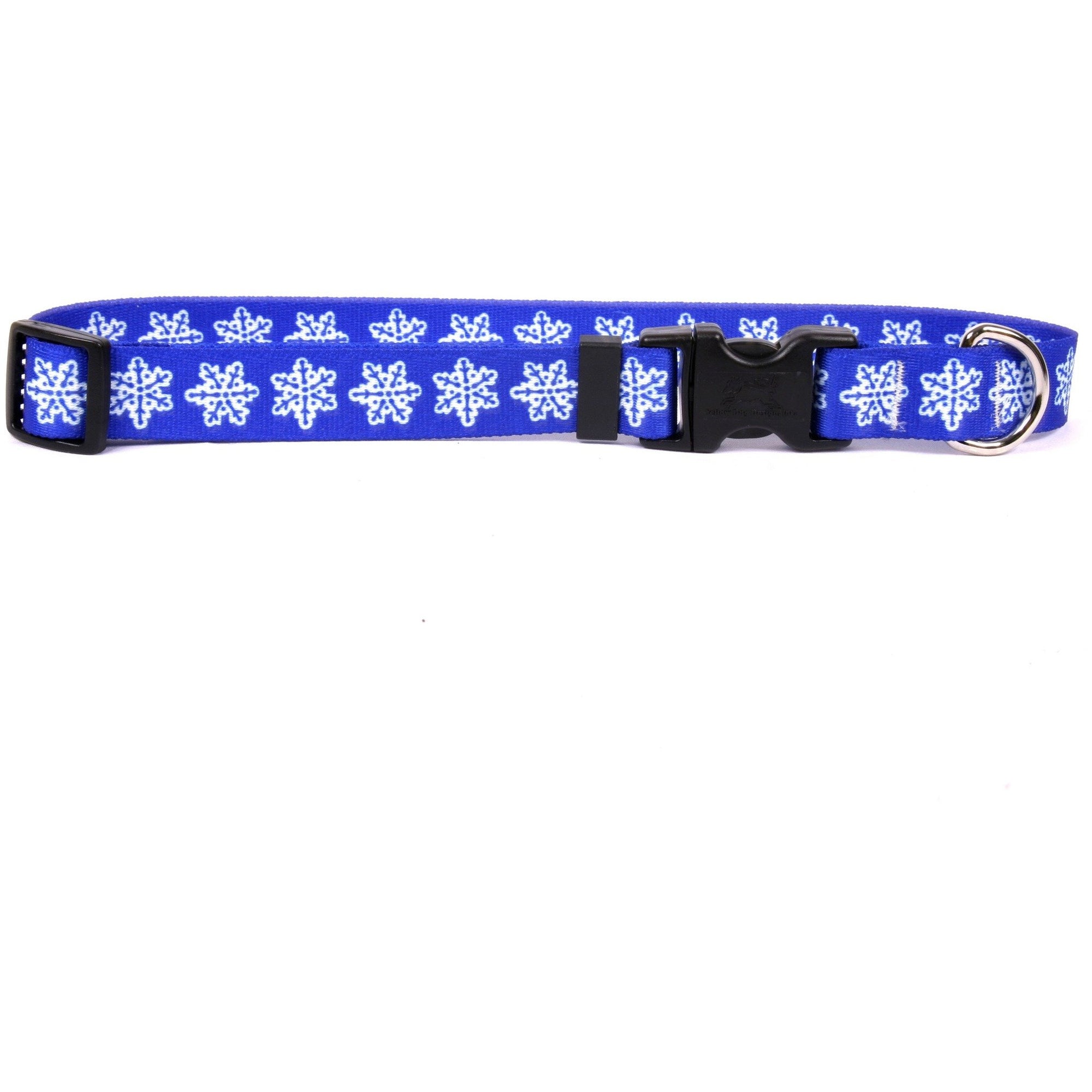 Yellow Dog Design - Holiday Blue Snowflakes Collar