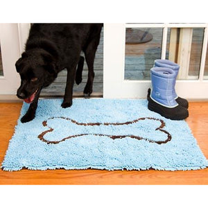 Soggy Doggy - Super Absorbent Doormat, Large Blue - Dog Rug