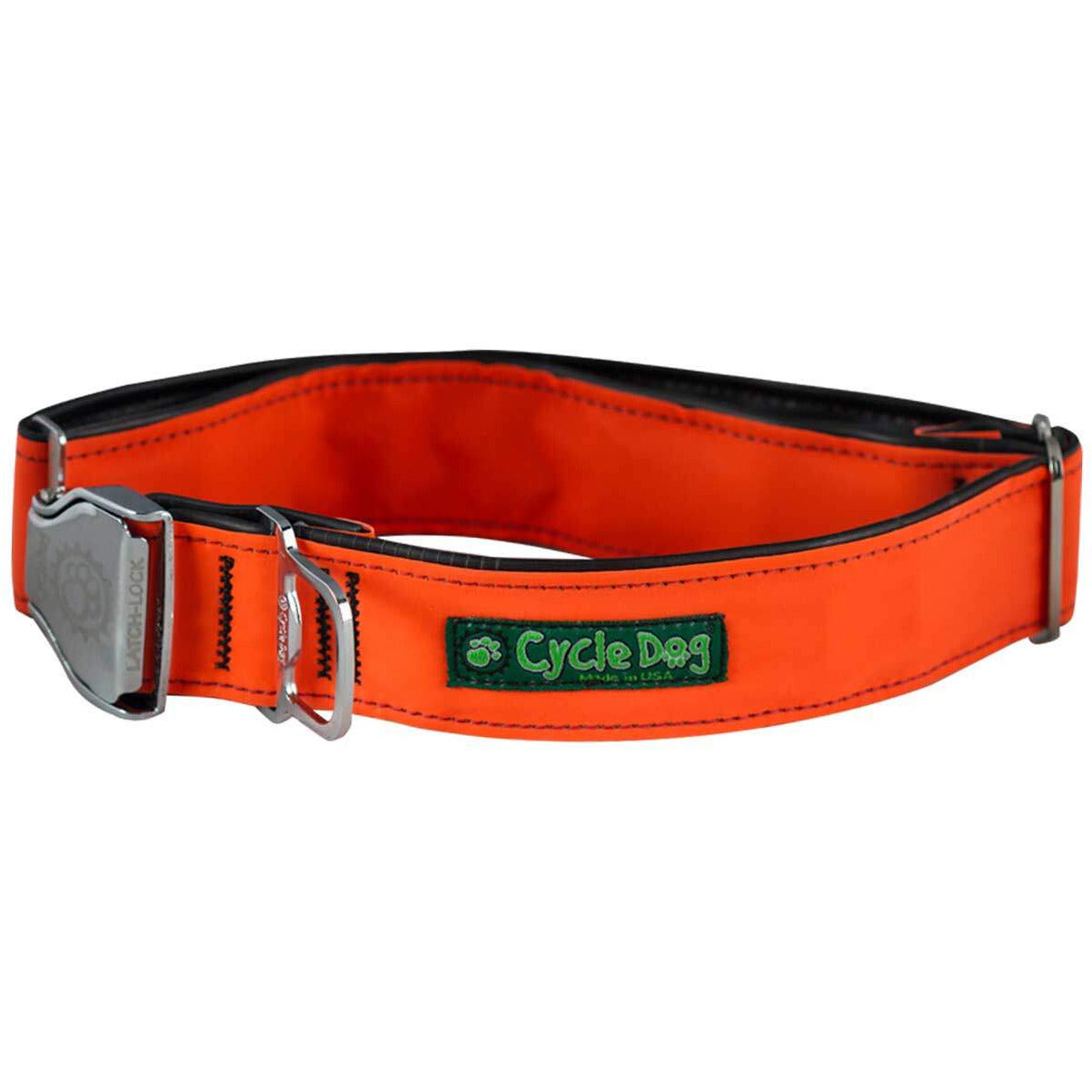 Cycle Dog Fatty Width Reflective Collar - Orange