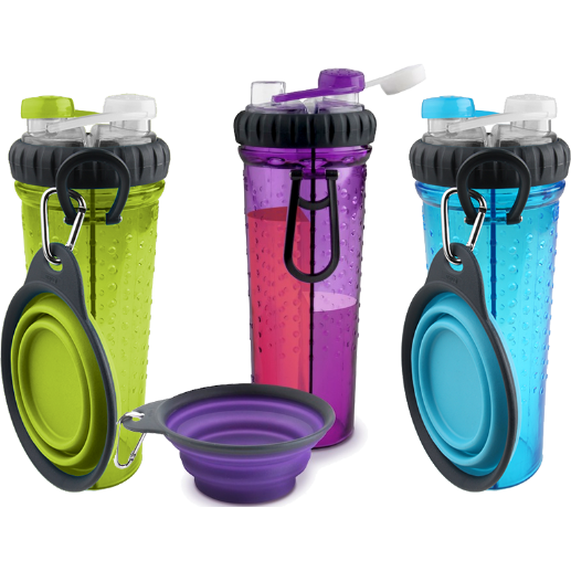 Dexas - H-DuO Dual Bottle with Travel Bowl