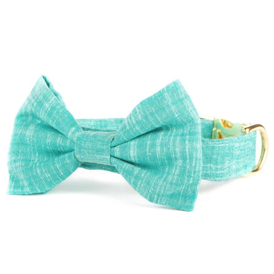 The Foggy Dog - Peacock Bow Tie & Collar Set