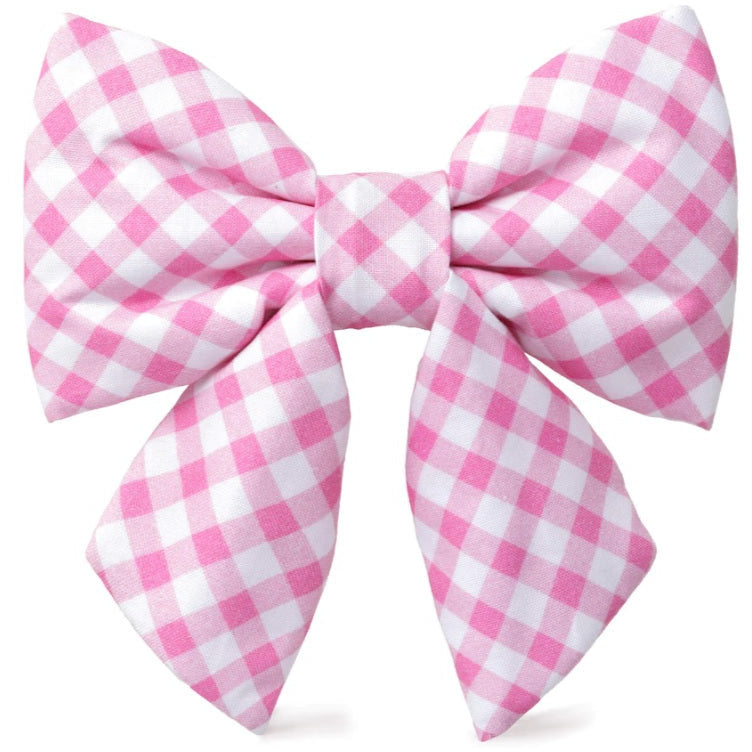 The Foggy Dog - Pink Gingham Lady Bow Tie