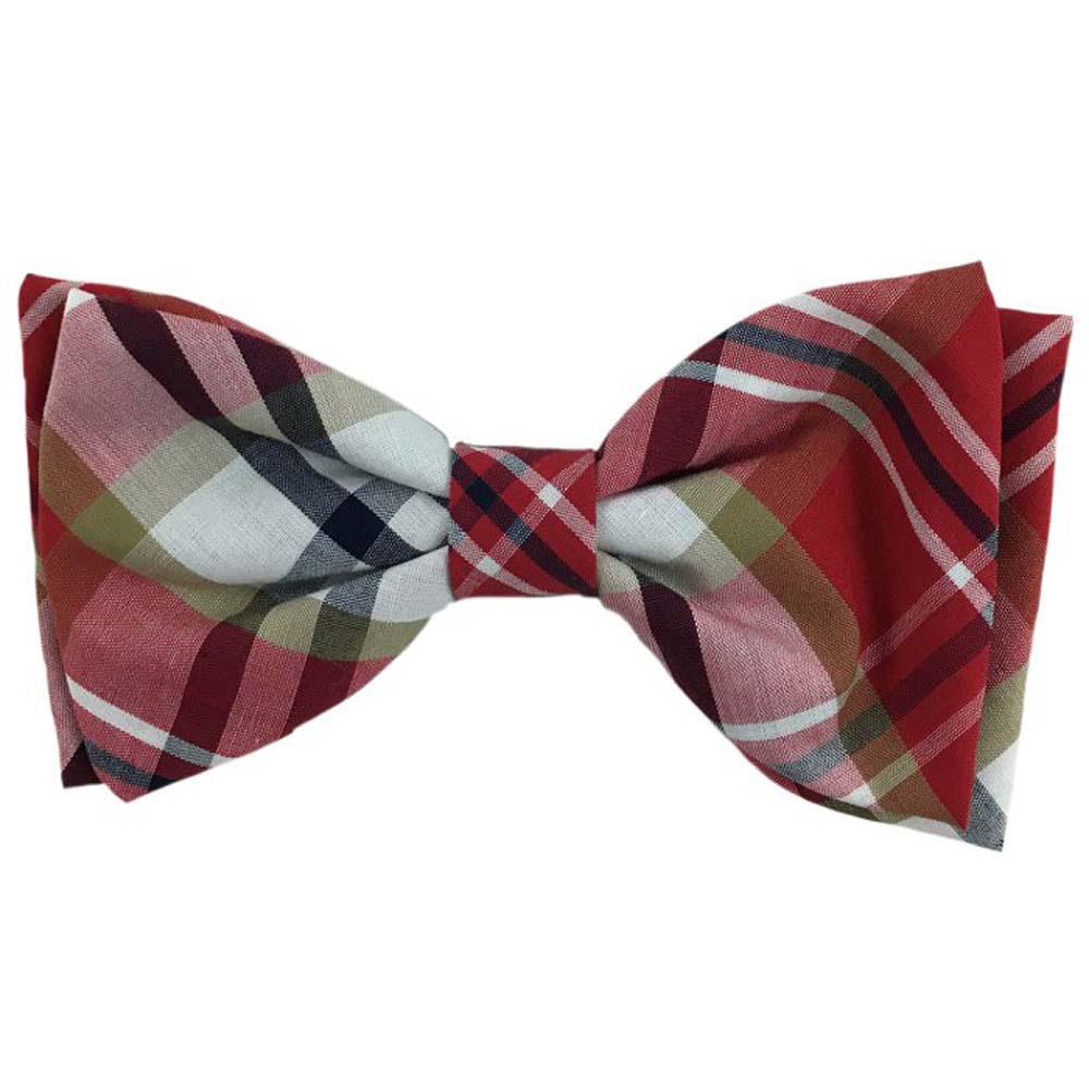 Huxley & Kent - Red Madras Bow Tie