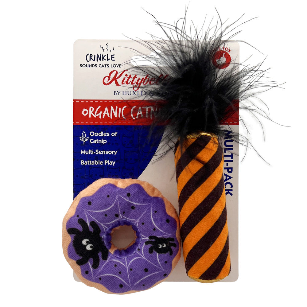 Kittybelles - Spiderweb Donut & Black Flame Candle 2pk
