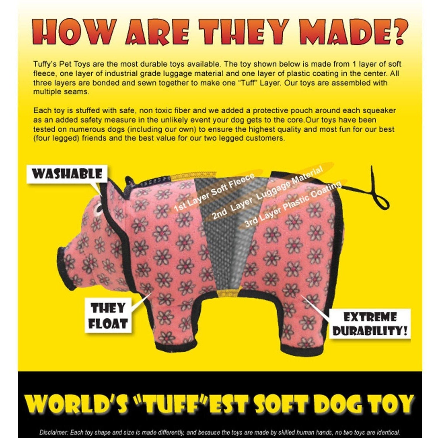 Tuffy Mega Tiger Odd Ball Dog Toy